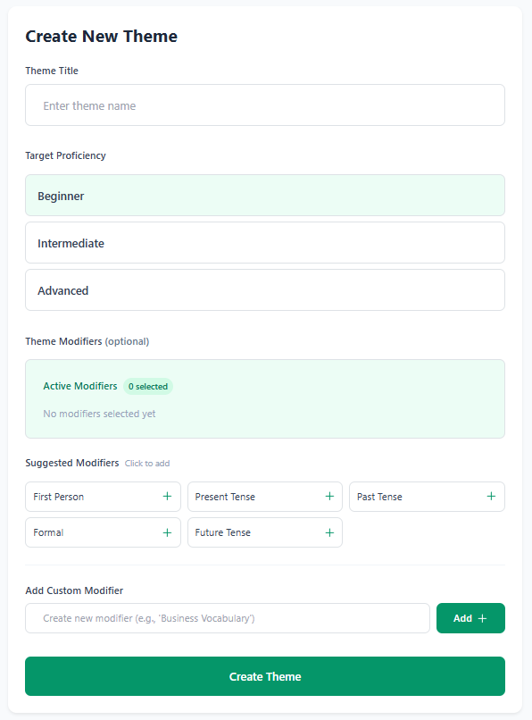 Add language interface